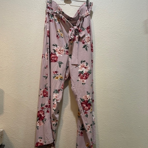 TORRID Lilac Purple Floral Crepe Wide Leg Pant 4X - Picture 4 of 8